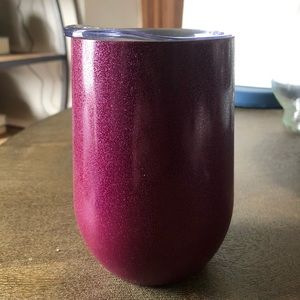 NWT glittery pink wine tumbler